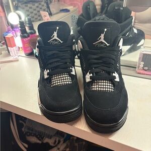 Jordan Black and White Flight Sneakers
